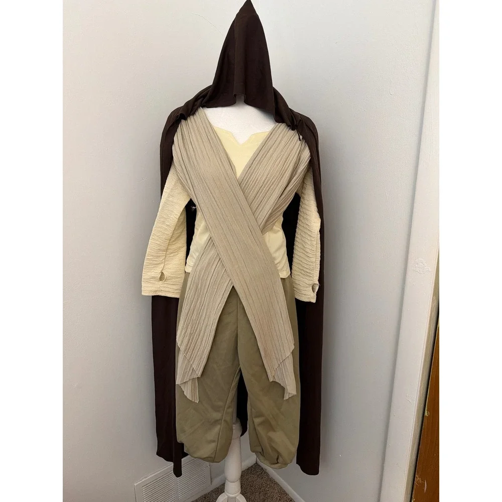 Star Wars Rey Skywalker Costume Kids Large with Rubies Jedi Cape Robe Cosplay